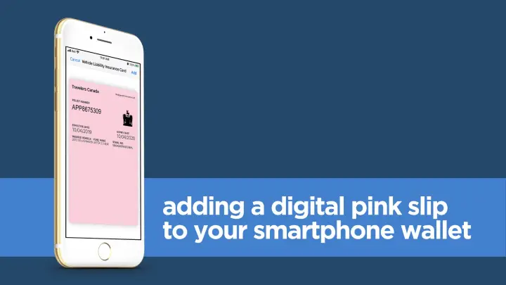 adding a digital pink slip to your smartphone wallet
