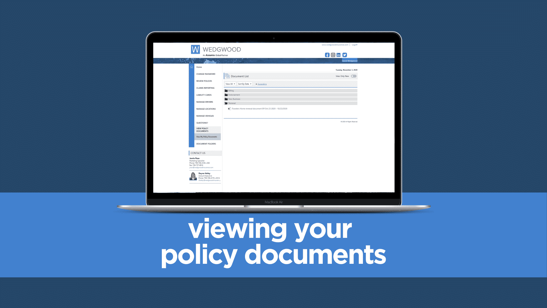viewing your policy documents